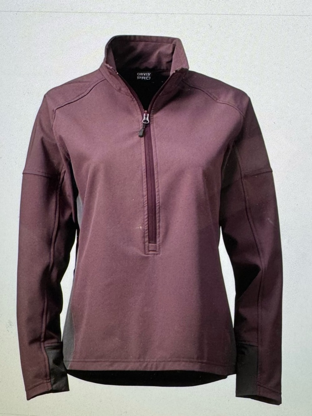 Orvis Pro Women’s XL Huckleberry LT Softshell Outdoor Pullover 1/2 Zip